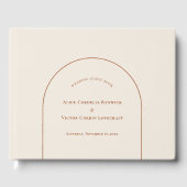Simple Boho Arch Ivory Wedding Gastenboek (Voorkant)