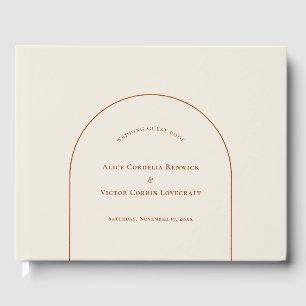 Simple Boho Arch Ivory Wedding Gastenboek