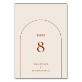 Simple Boho Arch Ivory Wedding Kaart (Voorkant)