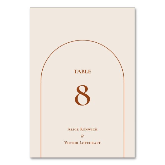 Simple Boho Arch Ivory Wedding Kaart (Voorkant)