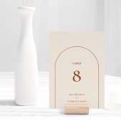 Simple Boho Arch Ivory Wedding Kaart