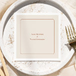 Simple Boho Arch Ivory Wedding Servet<br><div class="desc">Dit Simple Boho Arch Ivory Wedding Napkins-ontwerp biedt een gesofisticeerd gedempt palet van neutraal ivoor, gekoppeld aan een prachtige mix en opties voor roestterracotta, sage green en pruimen. De onderverklaarde elegantie van eenvoudige typografie en zachte bogen creëer een verzachtend en gepolijst estheticum met een klassieke, minimalistische stijl. De coördinerende aanvullende...</div>