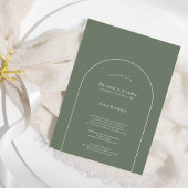 Simple Boho Arch Sage Bridal Brunch en Bubble Kaart