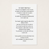 Simple Boho Black en White Photo Funeral Card Visitekaartje (Achterkant)