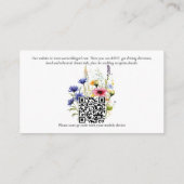 Simple Boho Chic Wildflower Wedding Website Informatiekaartje (Achterkant)