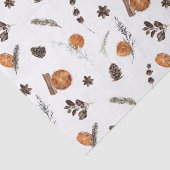 Simple Boho Driving Oranje Waterverf Kerstmis Tissuepapier (Detail)