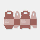 Simple Boho Dusty Roos Typography Wedding Bedankdoosjes (Uitgevouwen)