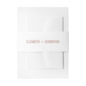 Simple Boho Dusty Roos Typography Wedding Uitnodigingen Wikkel (Voorkant Voorbeeld)