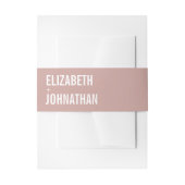 Simple Boho Dusty Roos Typography Wedding Uitnodigingen Wikkel (Voorkant Voorbeeld)