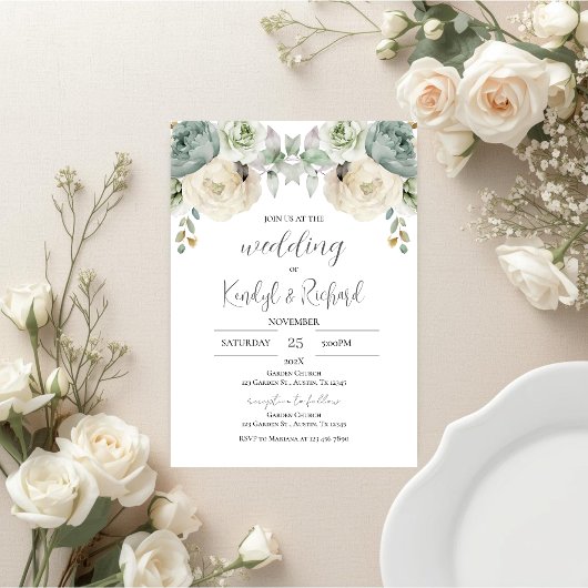 Simple Boho Elegant Wedding Invitation Kaart