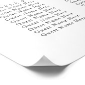 Simple Boho Florals Wedding Seating Chart Poster (Hoek)