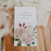 Simple Boho Neutral Floral en Greenery Visitekaartje