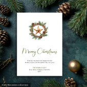 Simple Boho Neutral Scandinavian Christmas Card Feestdagenkaart
