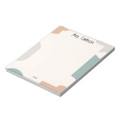 Simple Boho Pastel Colors Teacher Notepad Notitieblok (Linkerzijde)
