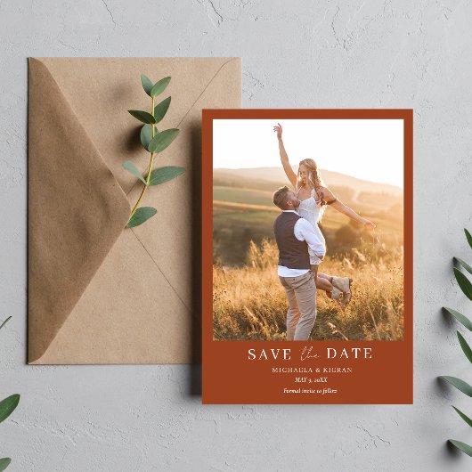 Simple Boho Photo Wedding Save The Date