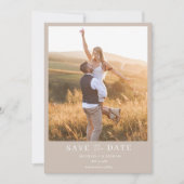 Simple Boho Photo Wedding Save The Date (Voorkant)