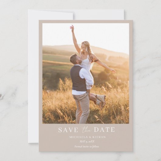 Simple Boho Photo Wedding Save The Date (Voorkant)