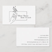 Simple Boho Reiki Healer Crystal Hand Modern Visitekaartje (Voorkant / Achterkant)