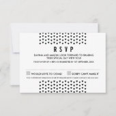 SIMPLE BOHO RSVP modern driehoekspatroon zwart (Voorkant)