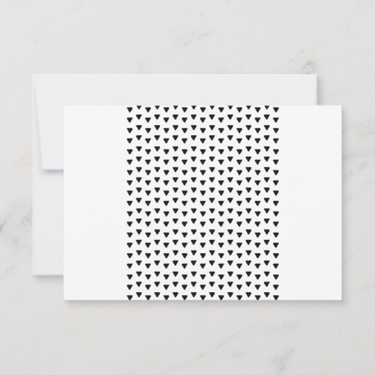 SIMPLE BOHO RSVP modern driehoekspatroon zwart (Achterkant)