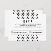 SIMPLE BOHO RSVP modern driehoekspatroon zwart (Voorkant / Achterkant)