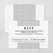 SIMPLE BOHO RSVP modern driehoekspatroon zwart Kaartje (Voorkant / Achterkant)