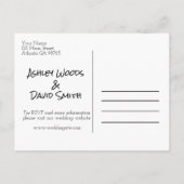 Simple Boho Script Wedding Briefkaart (Achterkant)