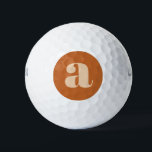 Simple Boho Terracotta Bold Retro Monogram Initiaa Golfballen<br><div class="desc">Verhoog uw golfspel met dit eenvoudige maar stijlvolle, boho-geïnspireerde terracotta monogram ontwerp. Met gedurfde retrotypografie brengen deze golfballen een unieke, aardse sfeer naar de baan. Perfect voor spelers die een minimalistisch design waarderen met een vleugje flair. Of het nu voor persoonlijk gebruik of als een leuk cadeau is, deze golfballen...</div>