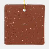 Simple Boho Terracotta | Foto van Merry en Married Keramisch Ornament (Achterkant)