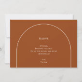 Simple Boho Terracotta Groomsman-voorstel Kaart (Achterkant)