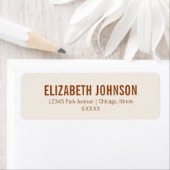 Simple Boho Terracotta Typography Bridal Address L Etiket (Insitu)