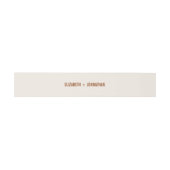 Simple Boho Terracotta Typography Wedding Uitnodigingen Wikkel (Vlak)