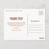 Simple Boho Typography Weddenschap Foto Briefkaart (Achterkant)