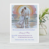 Simple Boho Wedding Invitation Card Kaart (Staand voorkant)