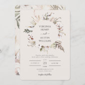 Simple Boho Wedding Kaart (Voorkant / Achterkant)