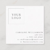 Simple Boho Yellow Floral Logo Feminine Vierkante Visitekaartje (Voorkant)