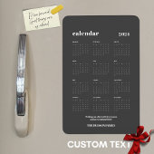 SImple Bold 2024 Donkergrijze Kalender Magneet