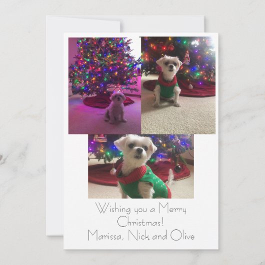 Simple Bold Christmas Card Kaart (Achterkant)