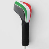 Simple Bold Italian Flag Personalized   Golf Head  Golfheadcover (Schuin)