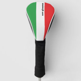 Simple Bold Italian Flag Personalized Golf Head Golfheadcover