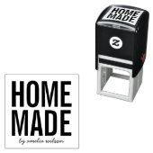 Simple Bold Personalize with Name Homemade Zelfinktende Stempel (In situ)