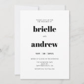 Simple Bold Serif Photo Wedding Kaart (Voorkant)