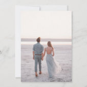 Simple Bold Serif Photo Wedding Kaart (Achterkant)