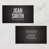 Simple Bold Text Photographer Visitekaartje (Voorkant / Achterkant)