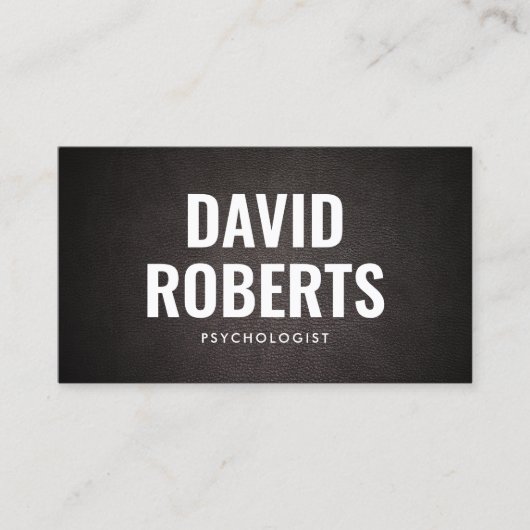 Simple Bold Text Psychologist Visitekaartje (Voorkant)