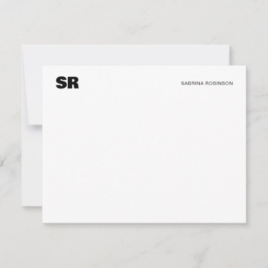 Simple Bold Typography Flat Note Kaart Notitiekaartje (Voorkant)