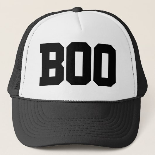 Simple “Boo” Halloween Trucker Hat  Pet (Voorkant)