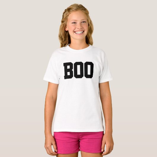 Simple “Boo” Halloween Trucker Hat T-shirt (Voorkant volledig)