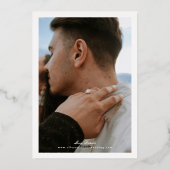 Simple Border Elegant Script Save The Date Folie Uitnodiging (Achterkant)