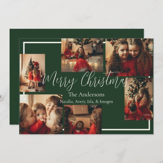 Simple Border Holiday Card Feestdagenkaart (Voorkant / Achterkant)